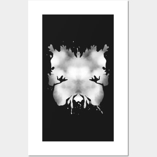 Rorschach Moth Ink Blot Test White Posters and Art